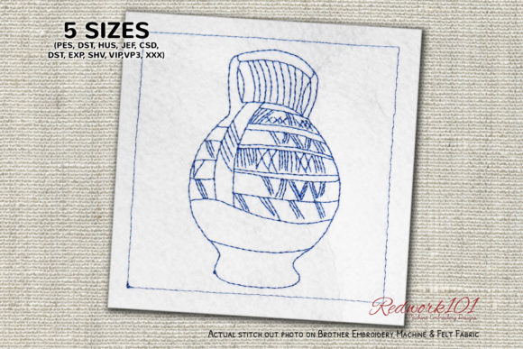African Pottery Lineart: A Boutique Embroidery Review