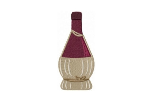 Chianti Bottle Embroidery Design