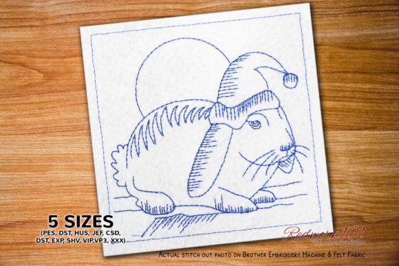 Christmas Rabbit Redwork Review