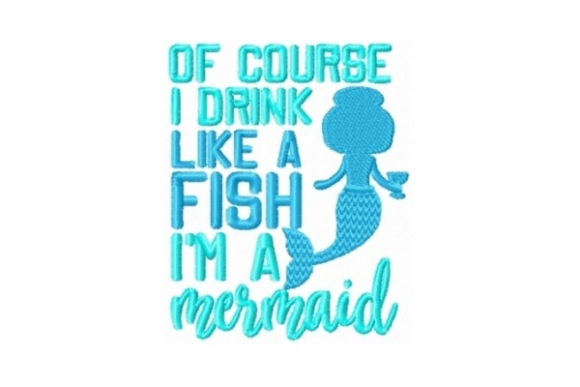 Drink Like a Fish: A Joyful Embroidery Design for Personalized Gifts