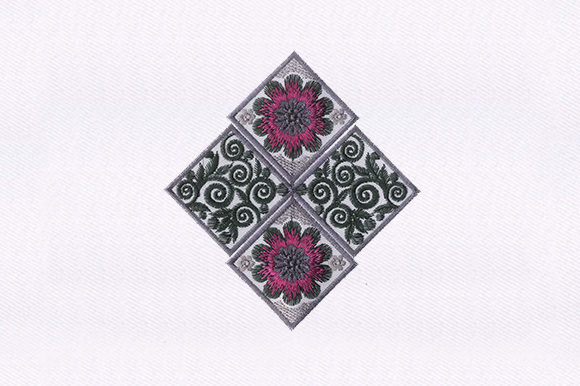 Floral Boxes Quilting Design