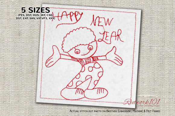 Happy Boy Welcoming New Year with Free Hand
