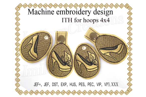 Key Fob Butterfly Shoe – In The Hoop