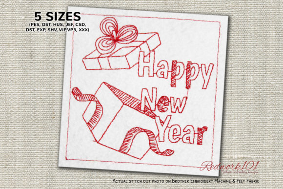 New Year Gift Boxes Lineart Design