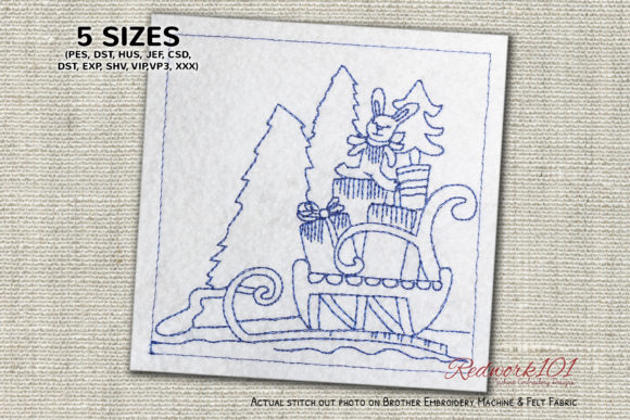 Santa Sleigh Bluework: A Festive, Flexible Holiday Embroidery Choice