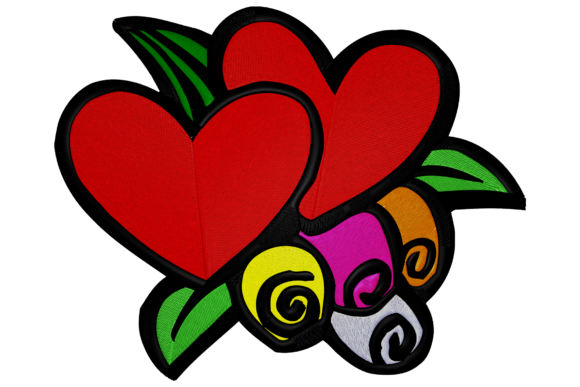 Two Hearts with Four Cyclamen